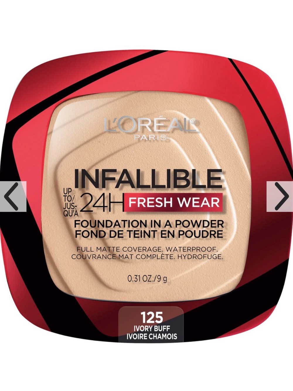L'Oreal Infallible Fresh Wear Powder Foundation - 125 Ivory Buff